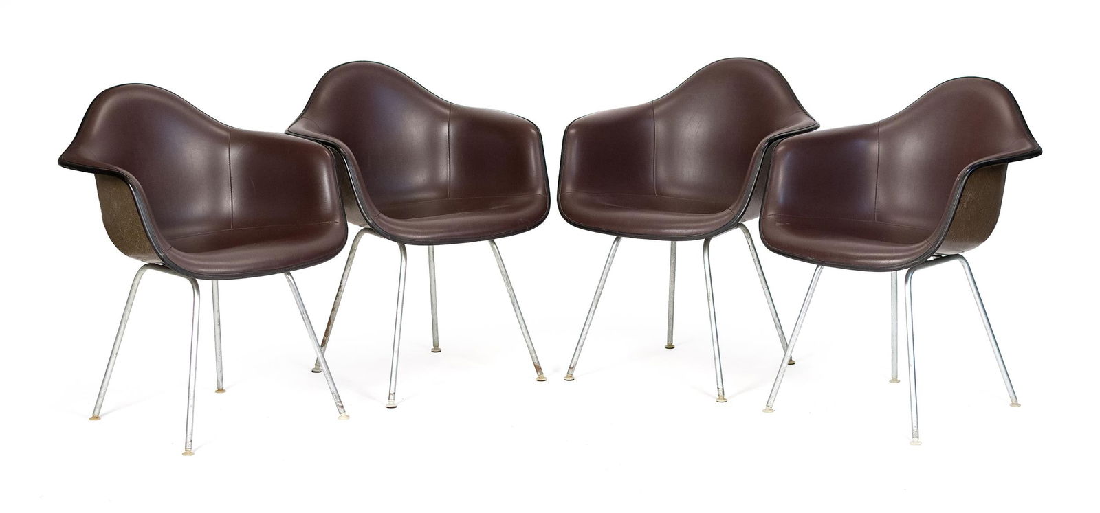 FOUR HERMAN MILLER EAMES DAX CHAIRS. (1 of 17)