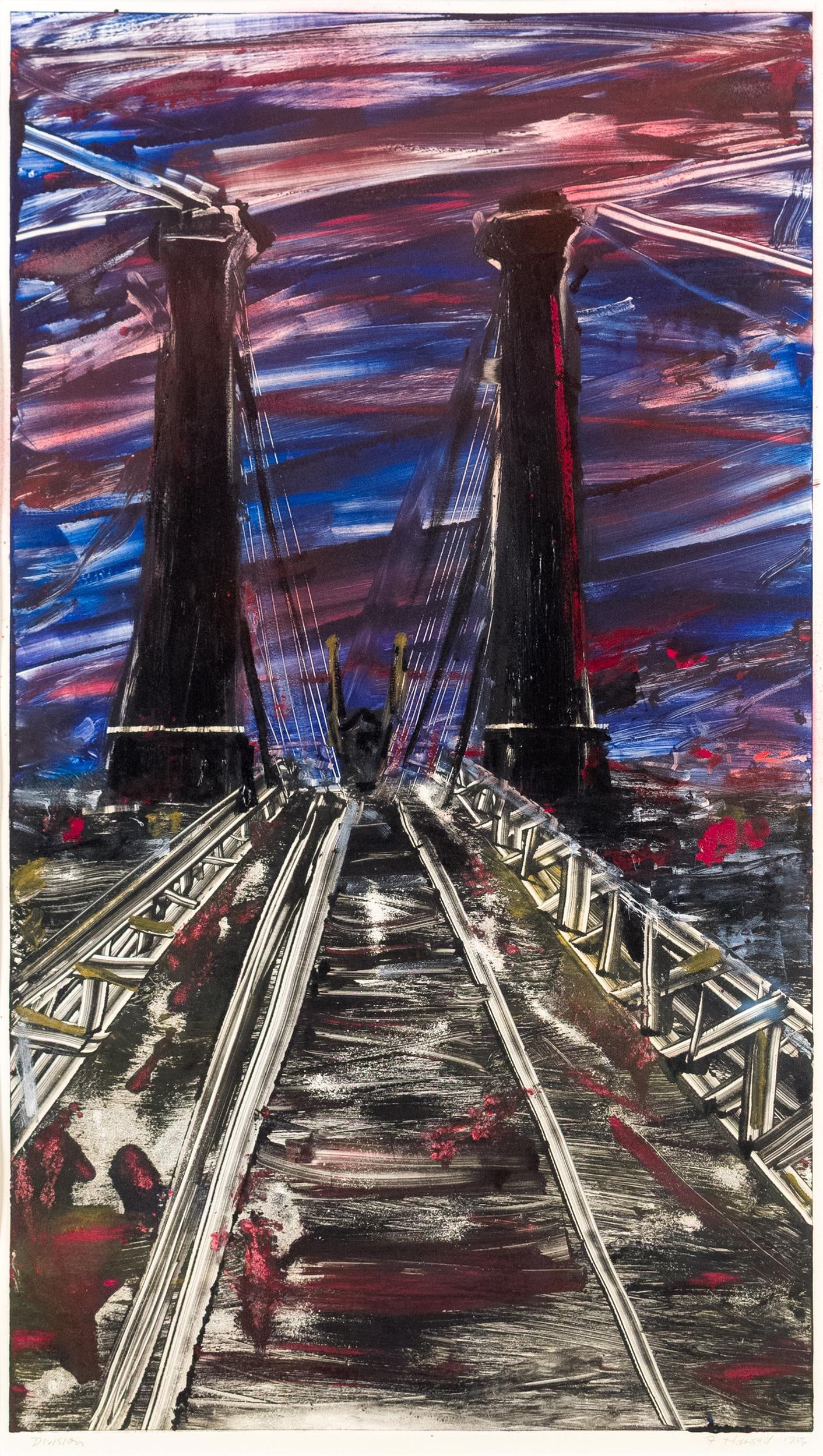 FREYA HANSELL MONOPRINT, DIVISION, 1986. - 2