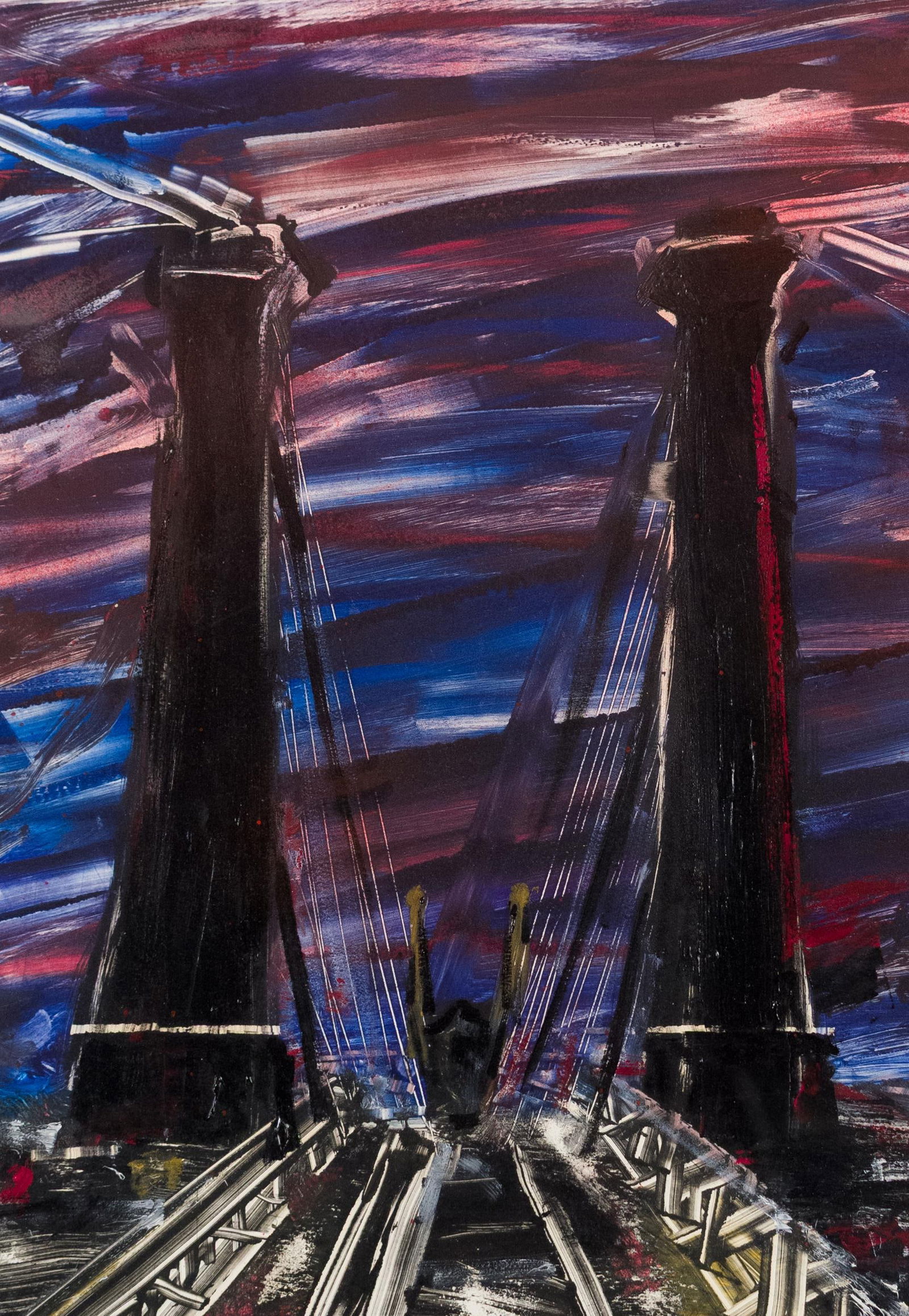 FREYA HANSELL MONOPRINT, DIVISION, 1986. - 3