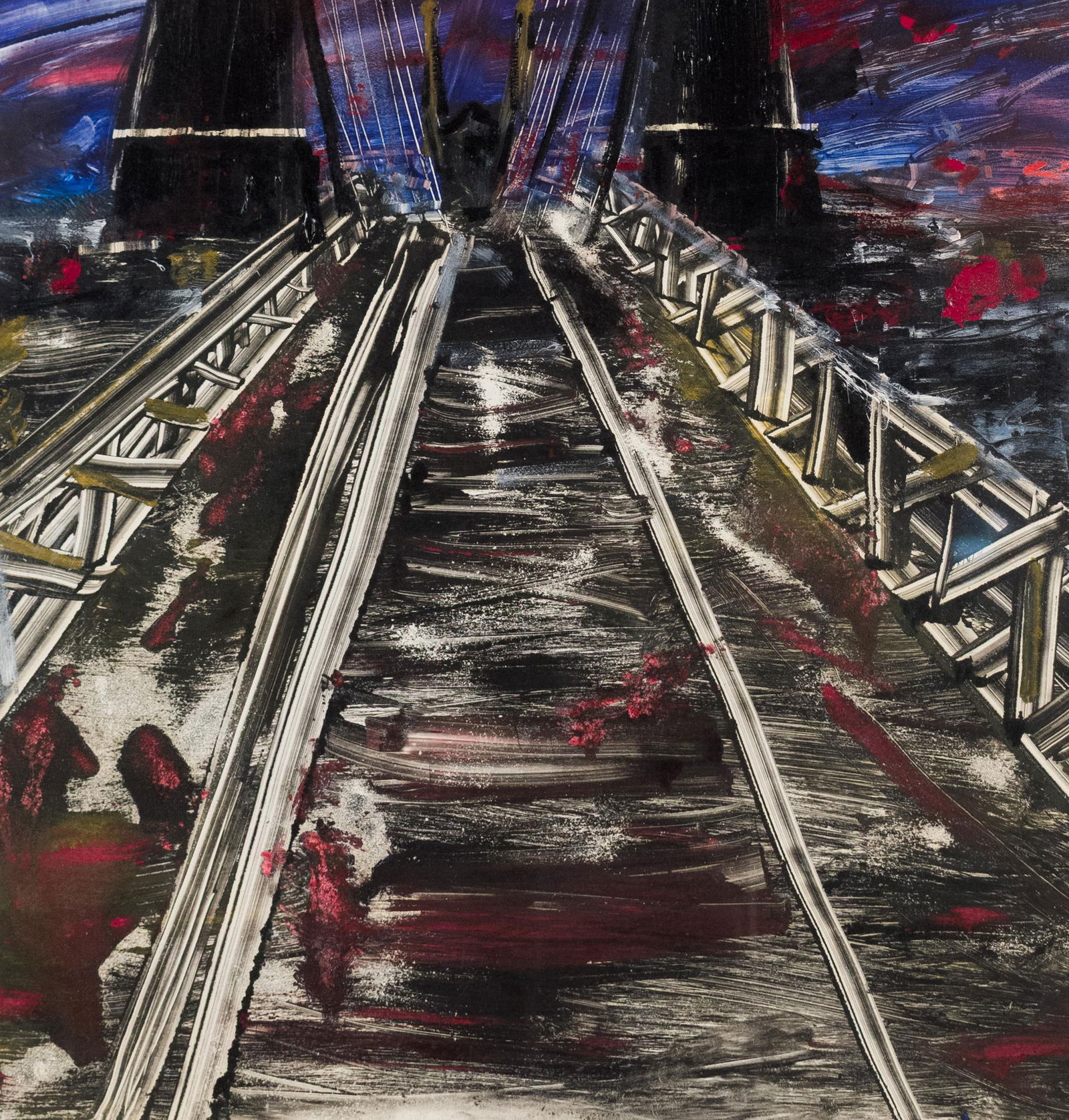 FREYA HANSELL MONOPRINT, DIVISION, 1986. - 4