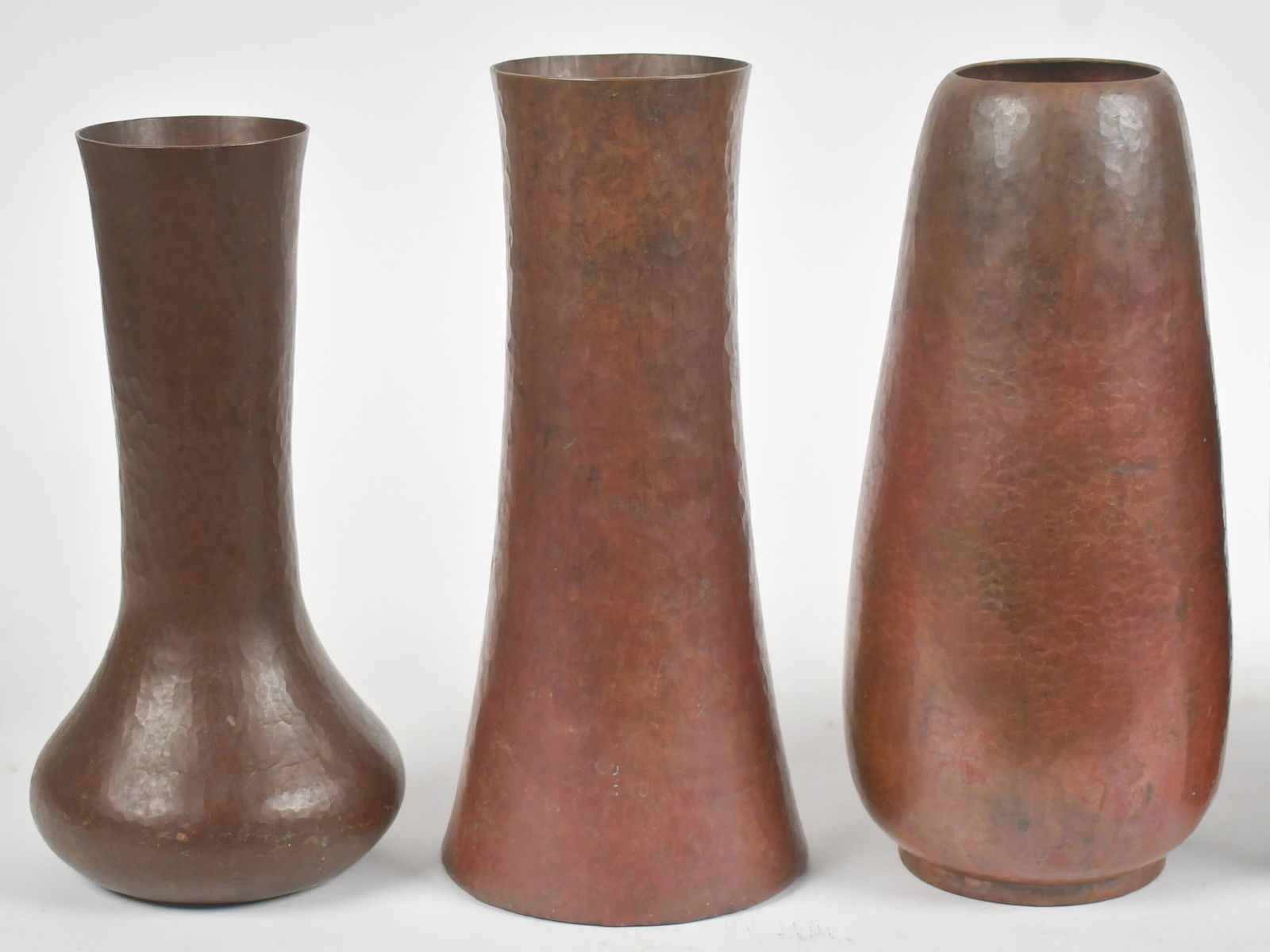 SIX RAMON RAMIREZ COPPER VASES. - 2