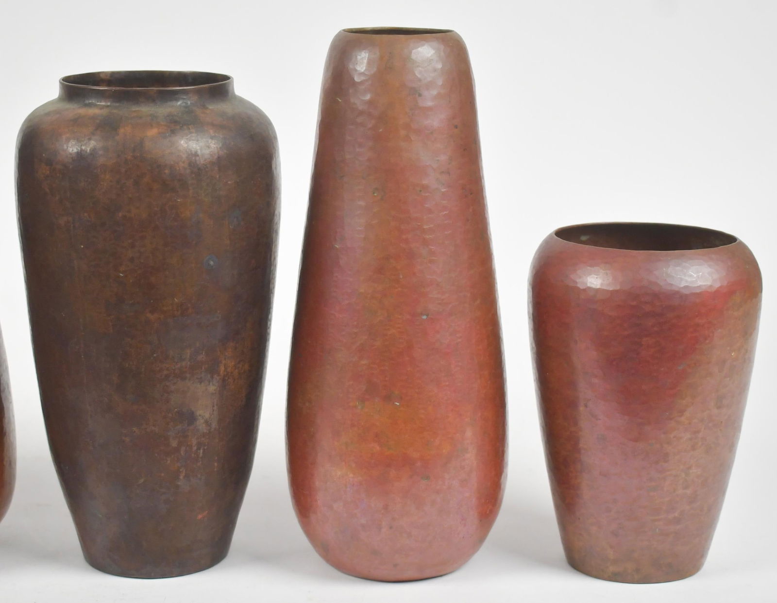 SIX RAMON RAMIREZ COPPER VASES. - 3