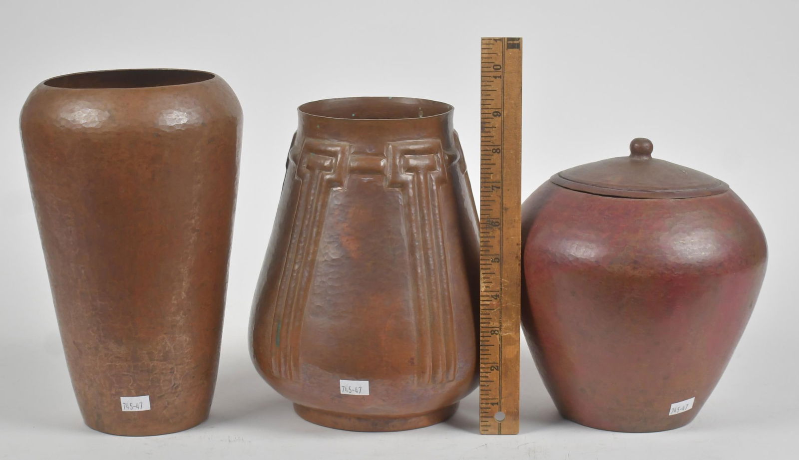 THREE RAMON RAMIREZ COPPER VASES. - 6