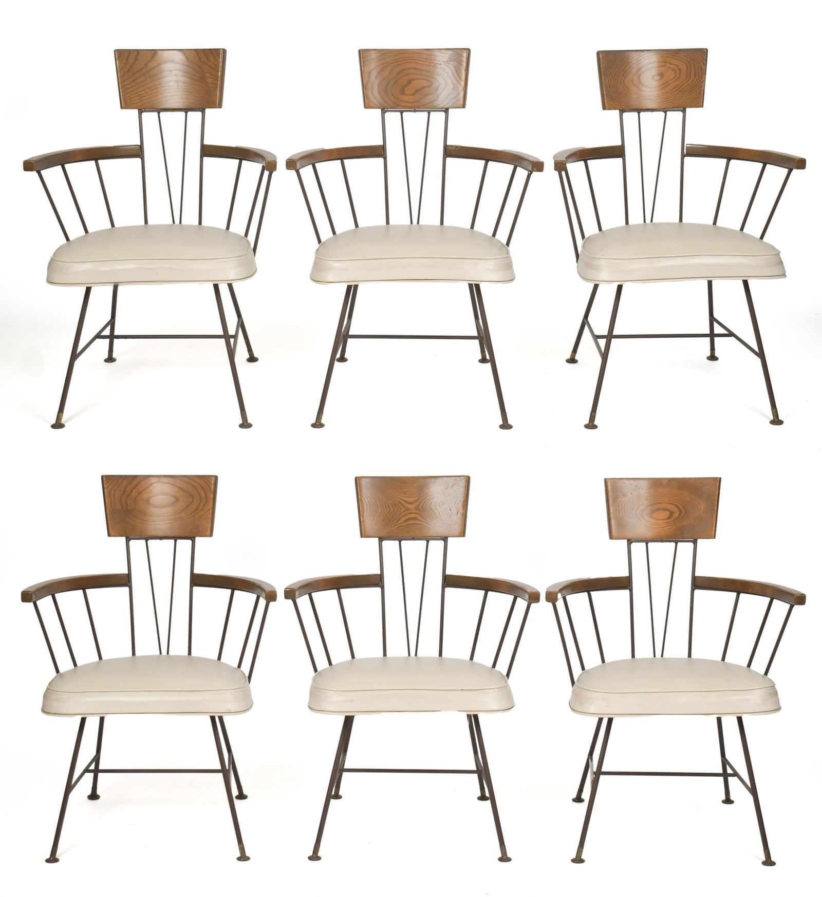 SET OF 6 DINING CHAIRS, RICHARD MCCARTHY FOR SELRITE.: A set of six vintage 20th C. Richard McCarthy for Selrite dining chairs. 33”H x 23”W x 20”D x 16” seat H.