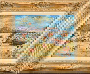 PHILIP CORLEY OIL, BEACH SCENE.