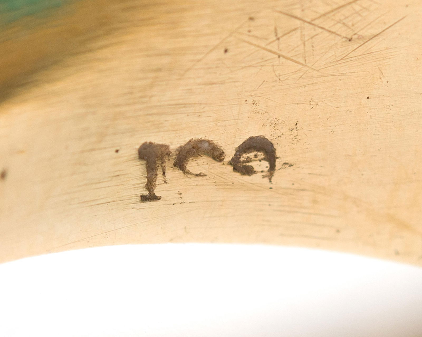 14K GOLD TURQUOISE CABOCHON RING. - 7