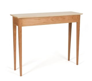 PHILIP COLONNA CHERRY & MAPLE CONSOLE TABLE.
