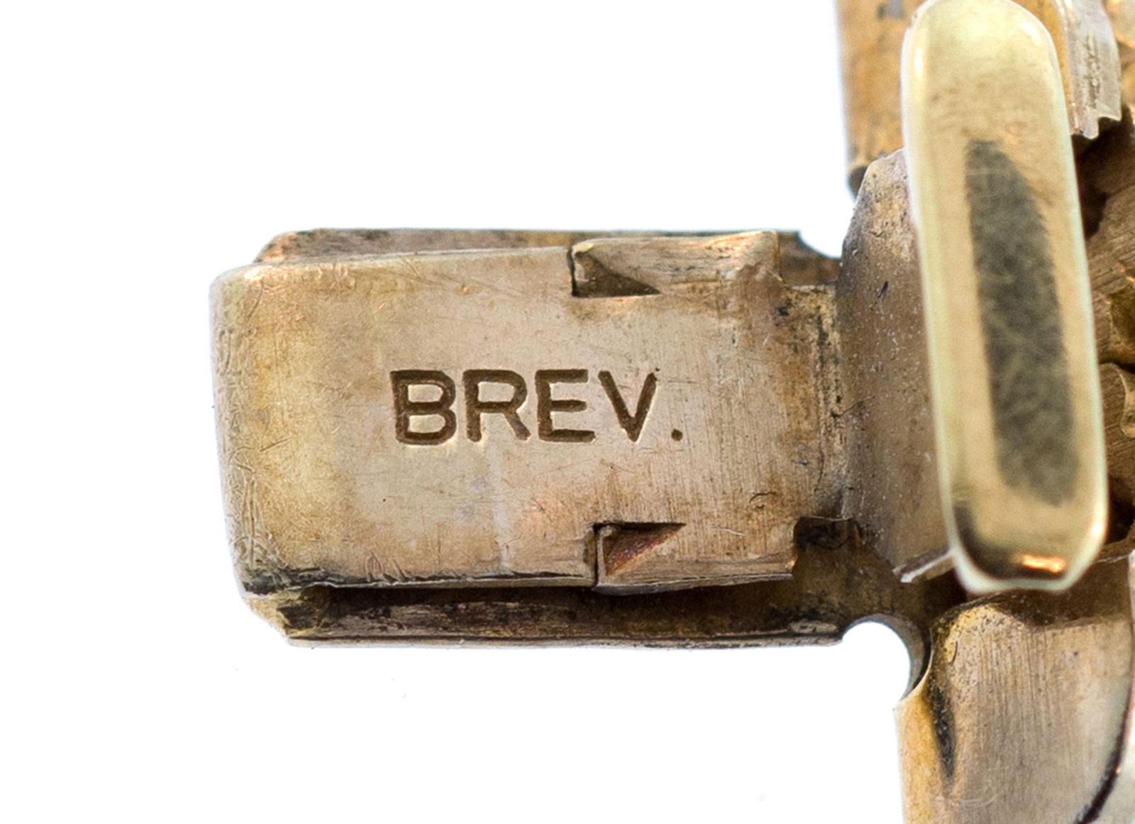 14K GOLD FLAT BRICK LINK BRACELET. - 9