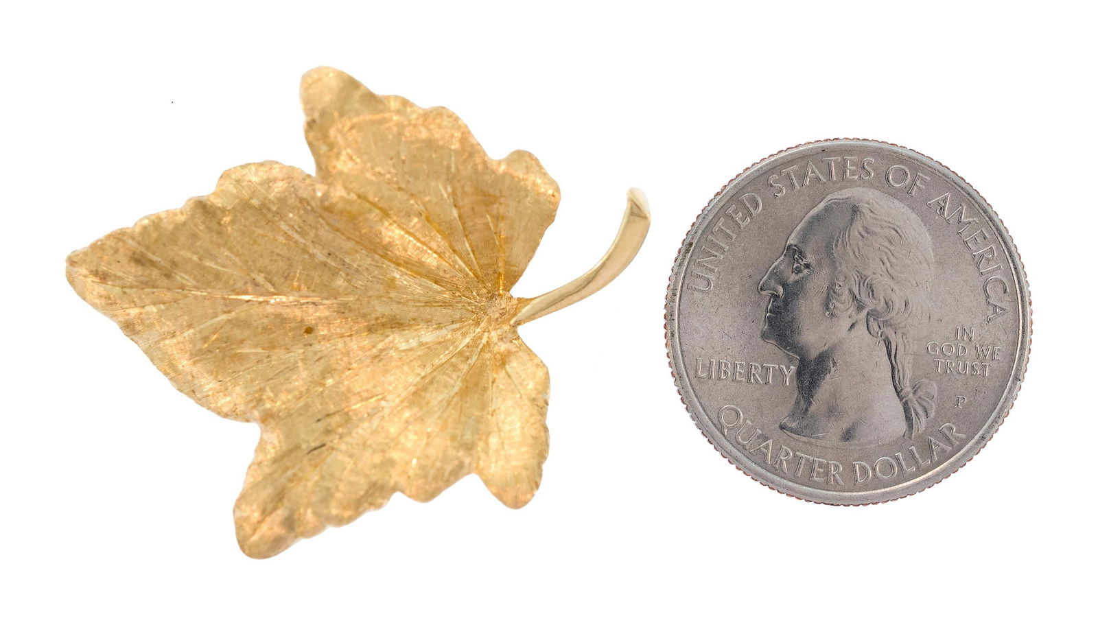 14K GOLD MAPLE LEAF PIN. - 8