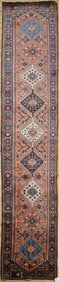 VINTAGE ORIENTAL RUNNER RUG.