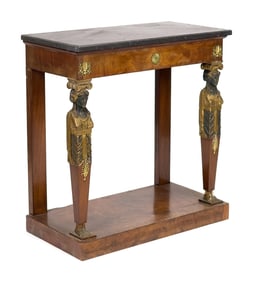 19TH C. FRENCH EMPIRE PIER TABLE.