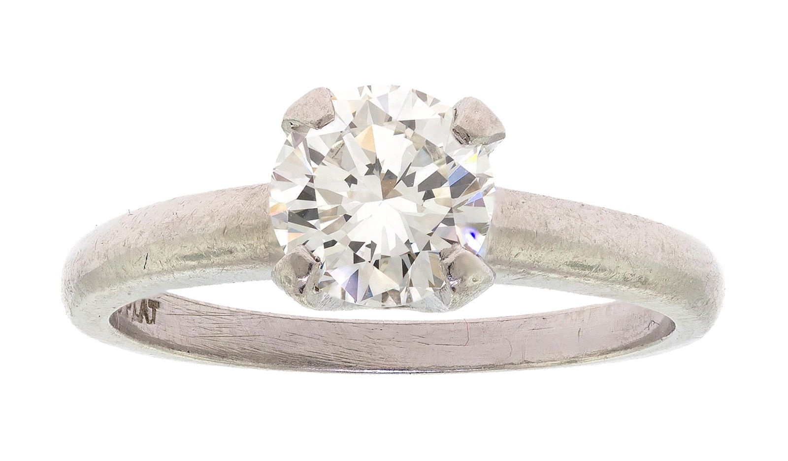 PLATINUM .93 CT. SOLITAIRE DIAMOND ENGAGEMENT RING. (1 of 12)