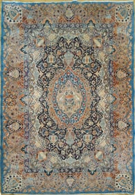 VINTAGE SIGNED ORIENTAL ROOM SIZE RUG.