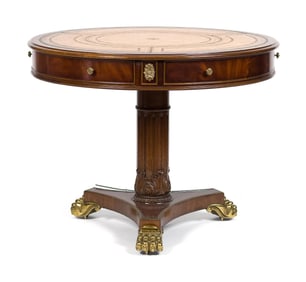 20TH C. MAITLAND-SMITH REGENCY STYLE CENTER TABLE.