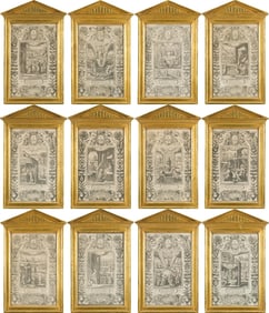 SET OF 12 L. GAULTIER 17TH C. ENGRAVINGS.