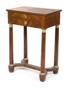 19TH C. FRENCH EMPIRE MAHOGANY STAND.