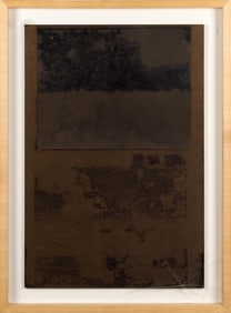 DOROTHEA ROCKBURNE MIXED MEDIA, LEVELING SERIES.