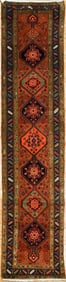VINTAGE ORIENTAL RUNNER RUG.