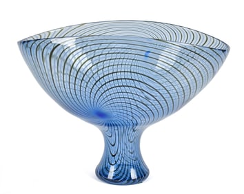 MURANO SEGUSO VIRO ART GLASS PRESENTATION VASE.