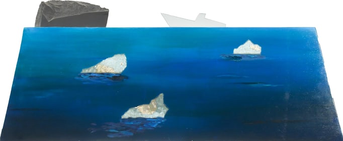 20TH C. MIXED MEDIA, ARCTIC SEA.