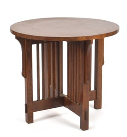 CONTEMPORARY ARTS & CRAFTS LAMP TABLE.