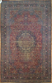 ANTIQUE ORIENTAL SAROUK ROOM SIZE RUG.