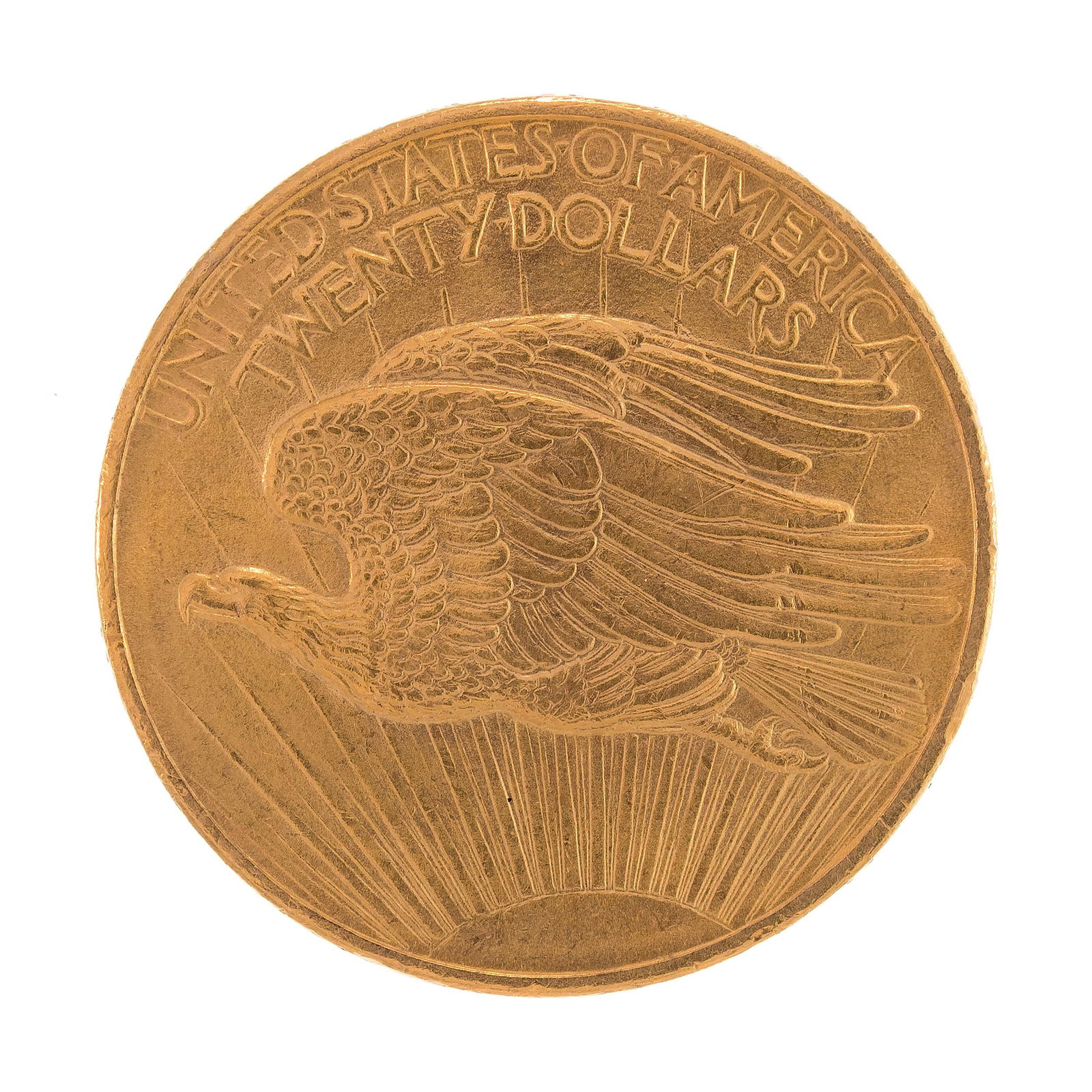 1908 ST. GAUDENS DOUBLE EAGELE $20 GOLD COIN. - 2