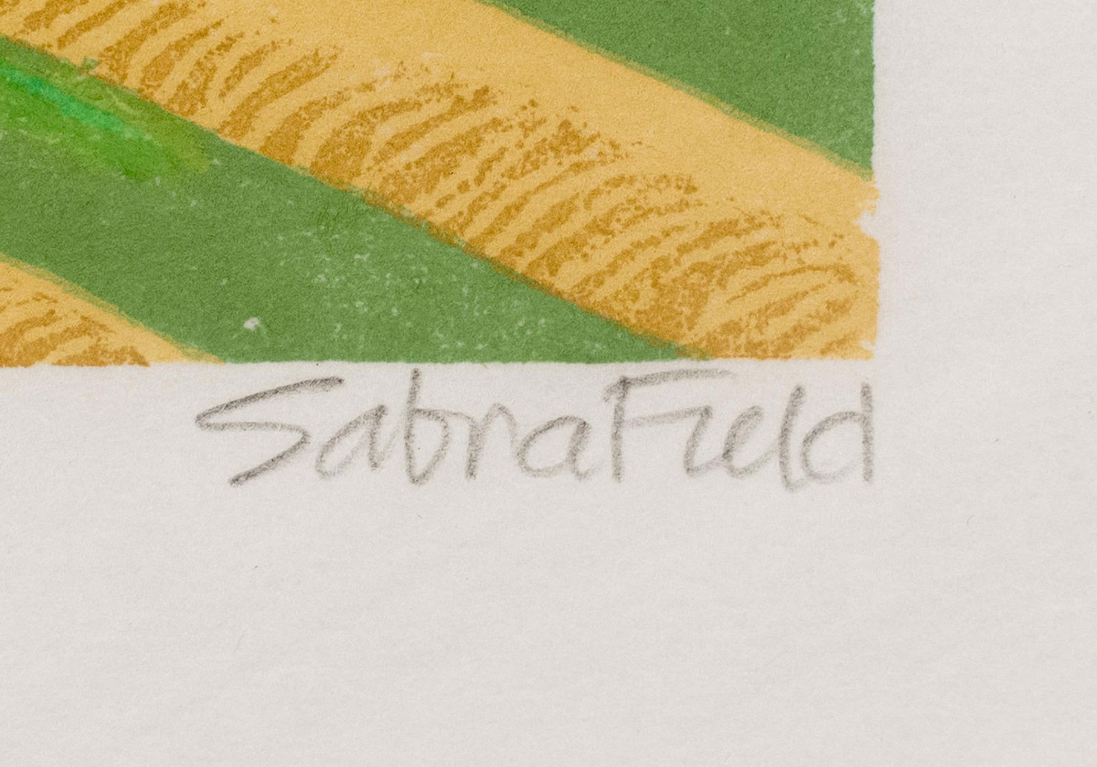 SABRA FIELD WOODBLOCK PRINT, WINDROWS. - 8