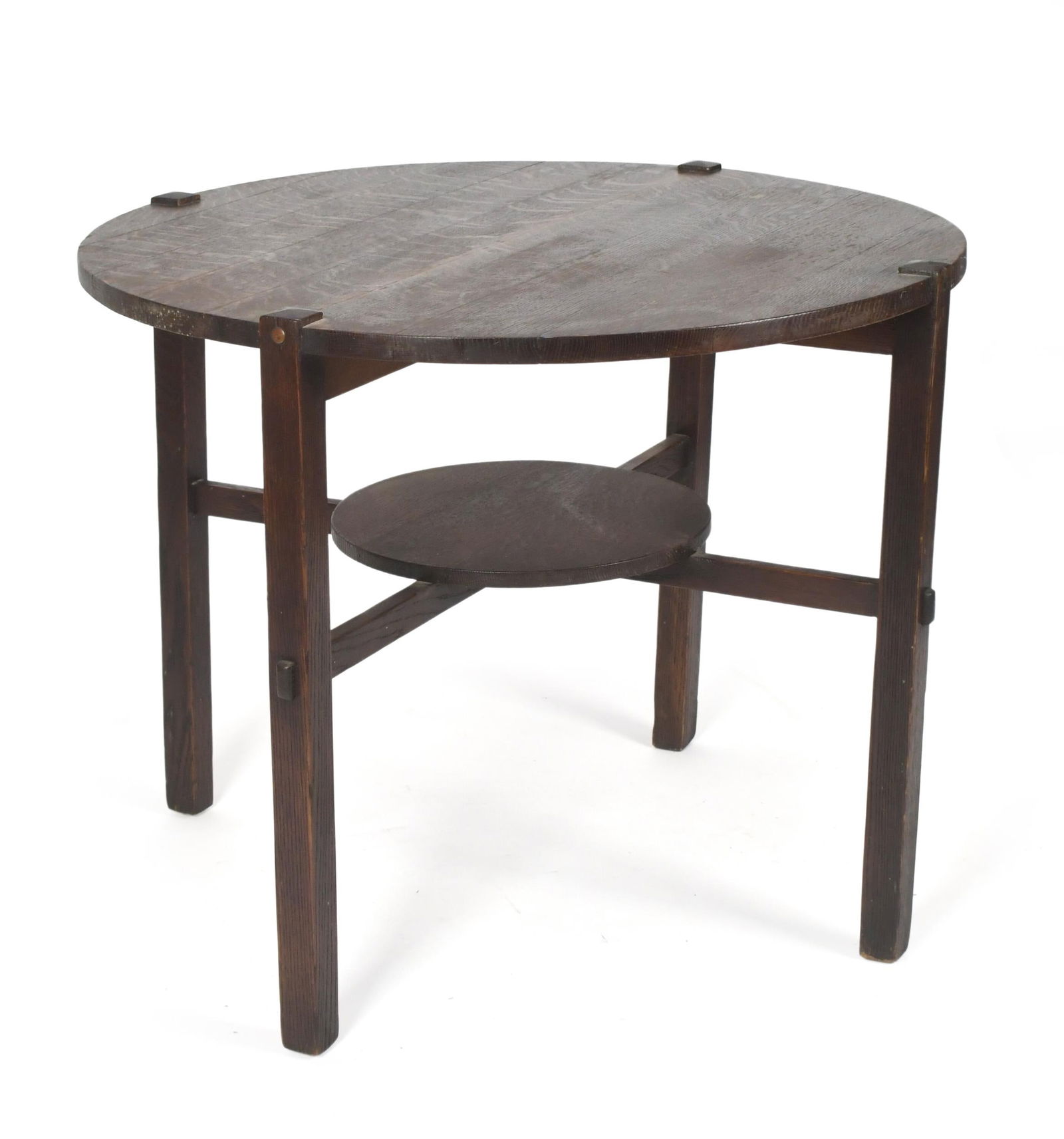 ANTIQUE ARTS & CRAFTS TABLE AND ARM CHAIR. (1 of 20)