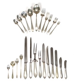 TIFFANY FANEUIL STERLING FLATWARE, SERVICE FOR 12.