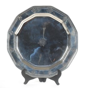 TIFFANY STERLING SILVER CHARGER.