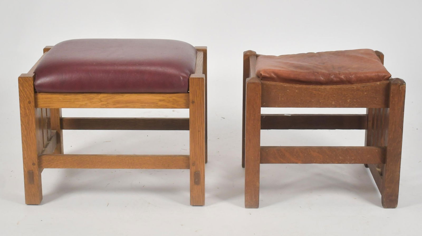 TWO ARTS & CRAFTS OTTOMANS. - 5