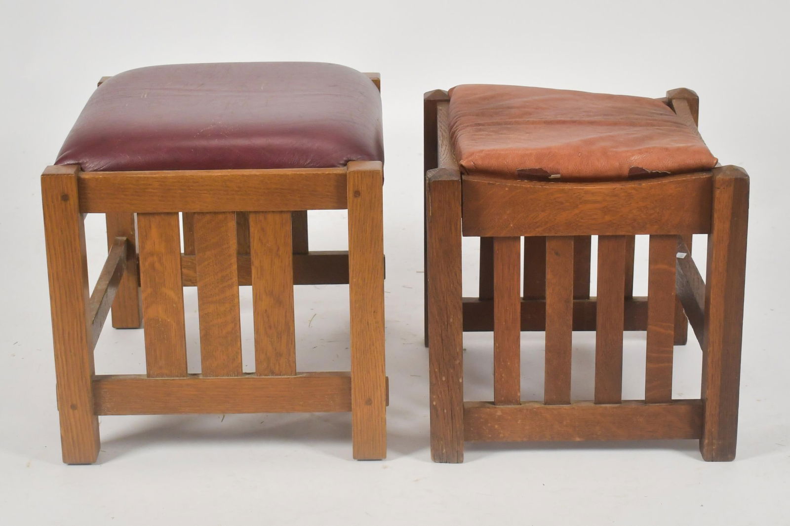 TWO ARTS & CRAFTS OTTOMANS. - 6