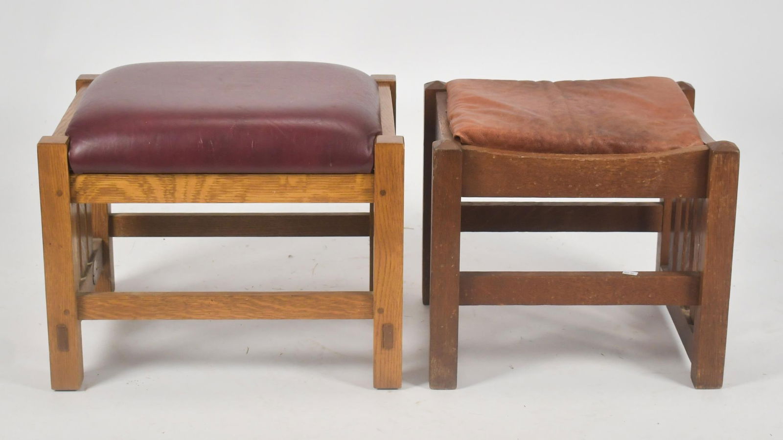 TWO ARTS & CRAFTS OTTOMANS. - 8