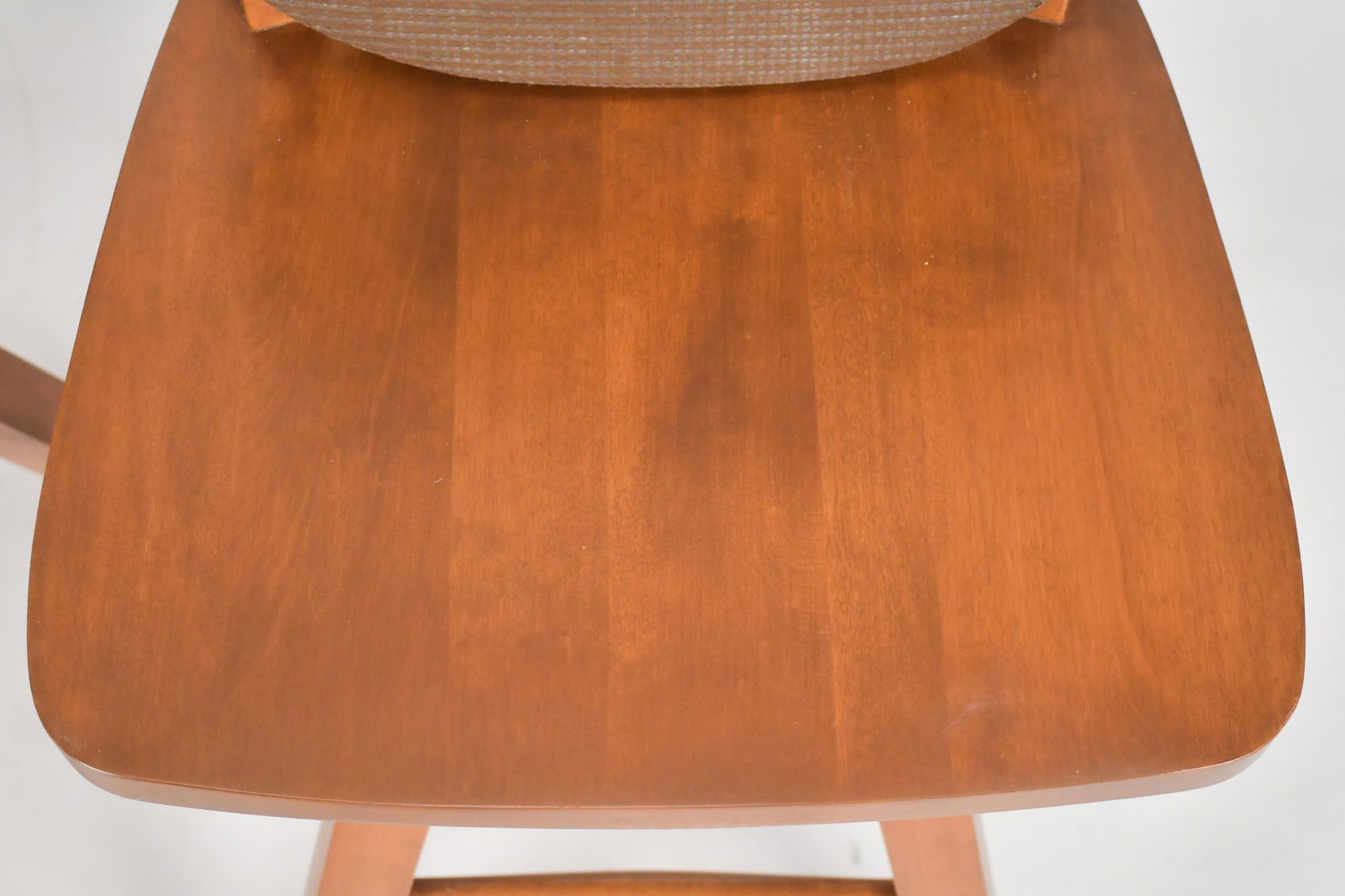 THREE 20TH C. CHERRY BAR STOOLS. - 3