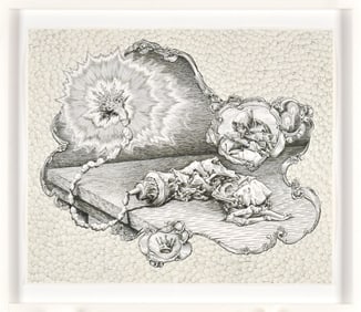 SAUL CHERNICK INK ON PAPER, CURE ALL.