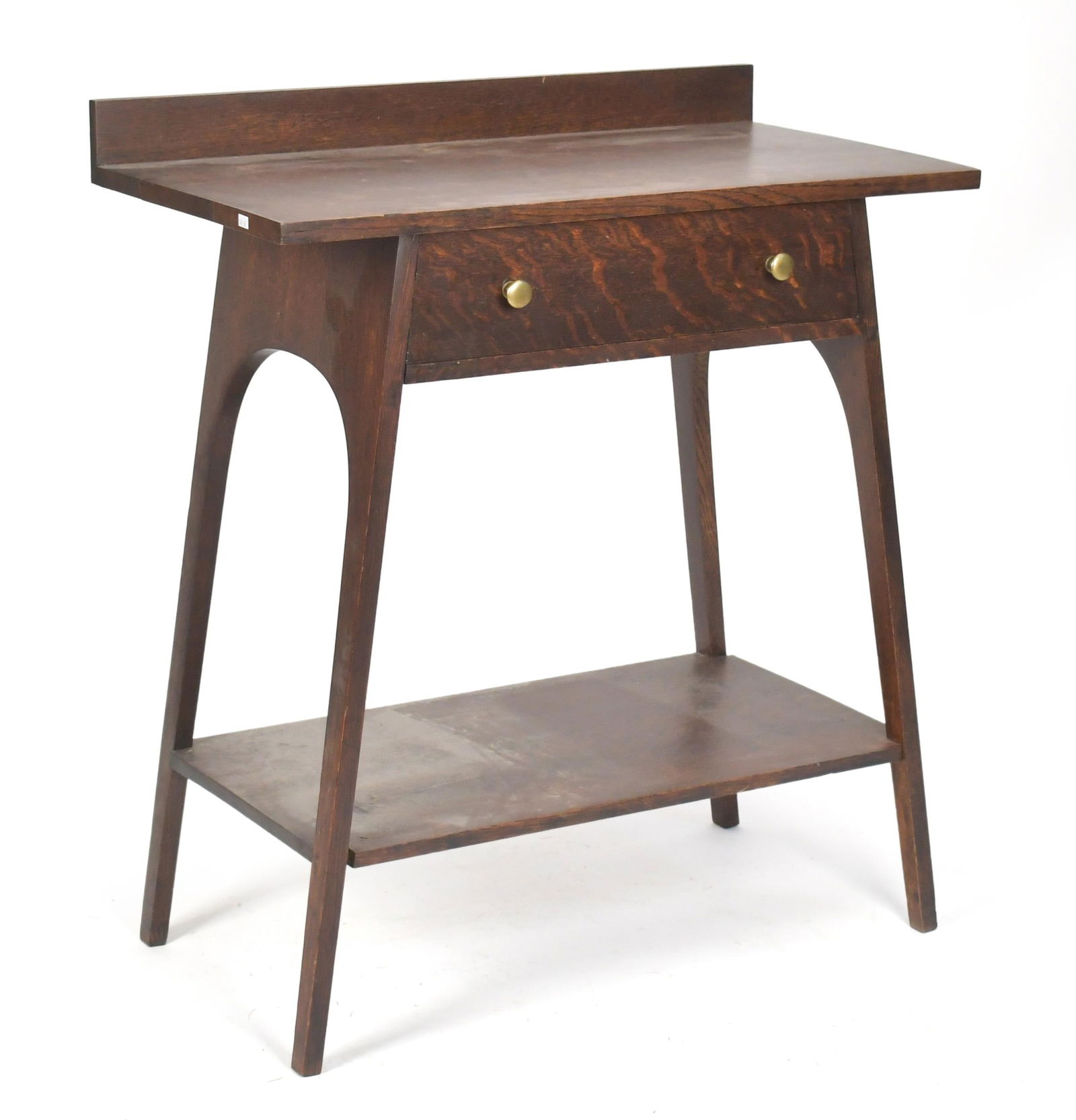 ANTIQUE ARTS & CRAFTS OAK SINGLE DRAWER TABLE/DESK. (1 of 11)