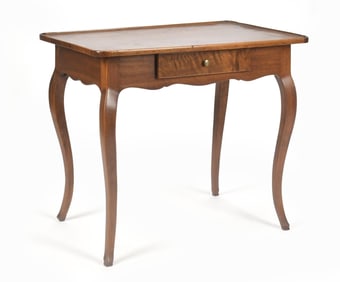 ANTIQUE FRENCH SINGLE DRAWER TABLE.