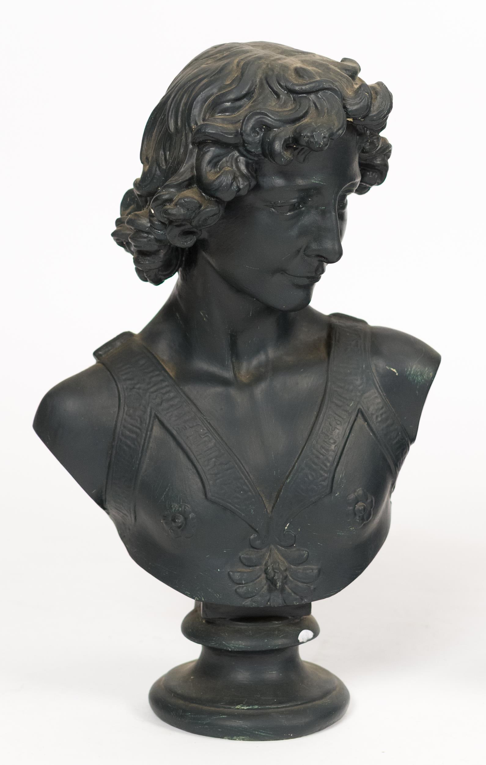 FOUR ANTIQUE PLASTER BUSTS. - 2