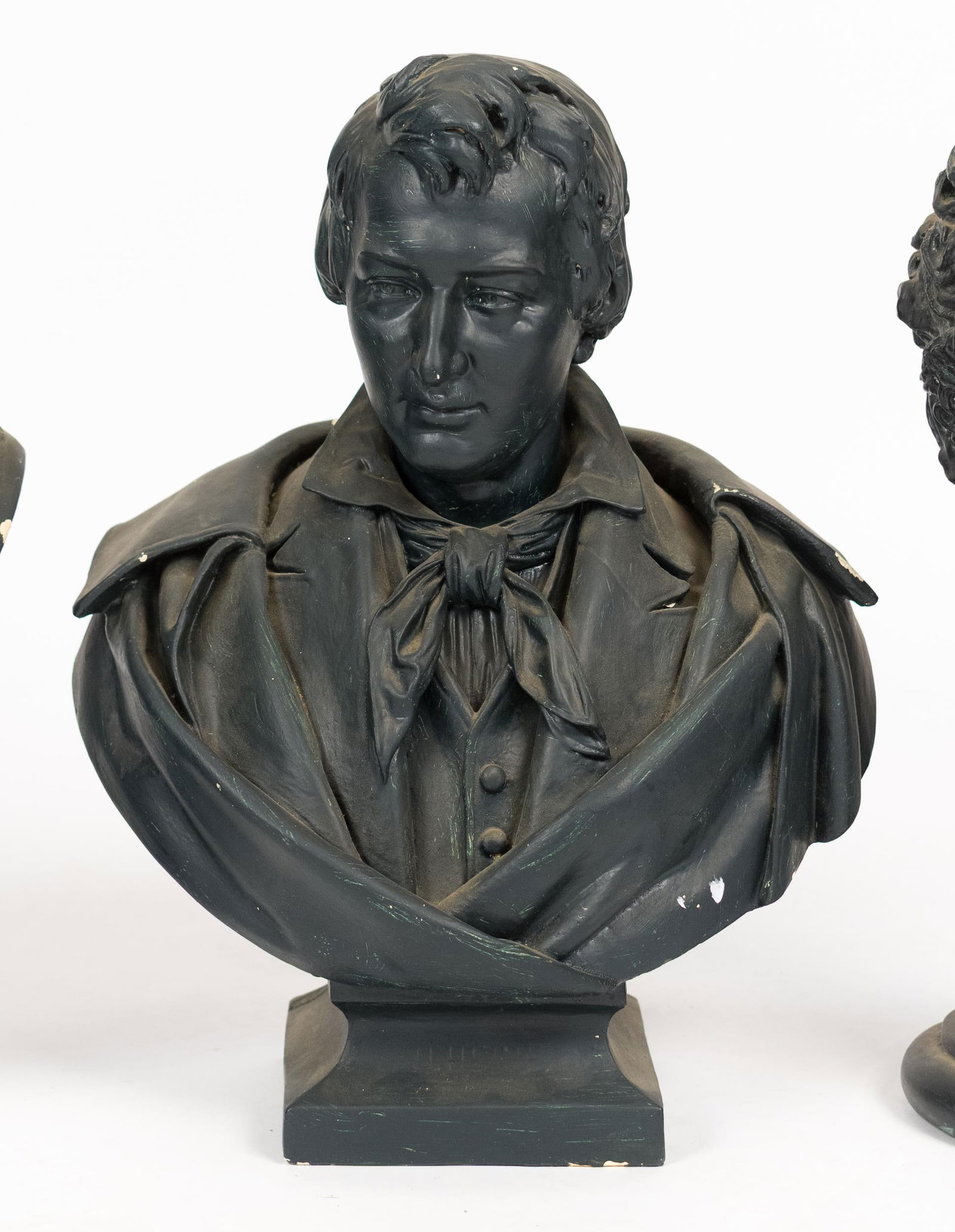 FOUR ANTIQUE PLASTER BUSTS. - 4