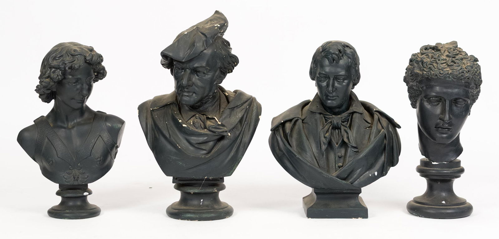 FOUR ANTIQUE PLASTER BUSTS. - 6