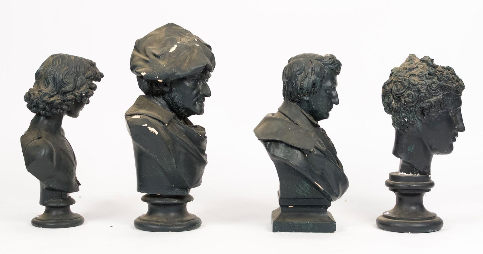 FOUR ANTIQUE PLASTER BUSTS. - 7