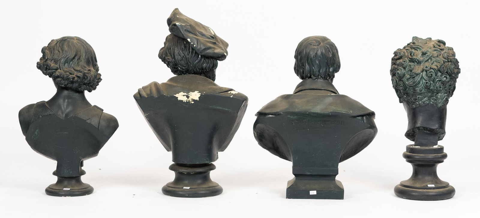 FOUR ANTIQUE PLASTER BUSTS. - 8