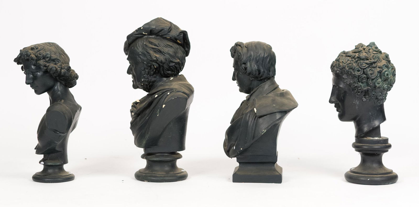 FOUR ANTIQUE PLASTER BUSTS. - 9