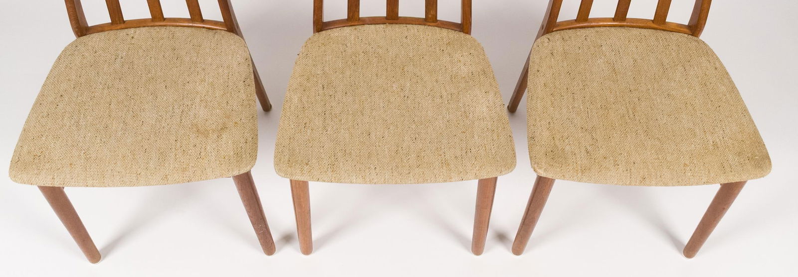 SIX VINTAGE DANISH TEAK DINING CHAIRS - 12