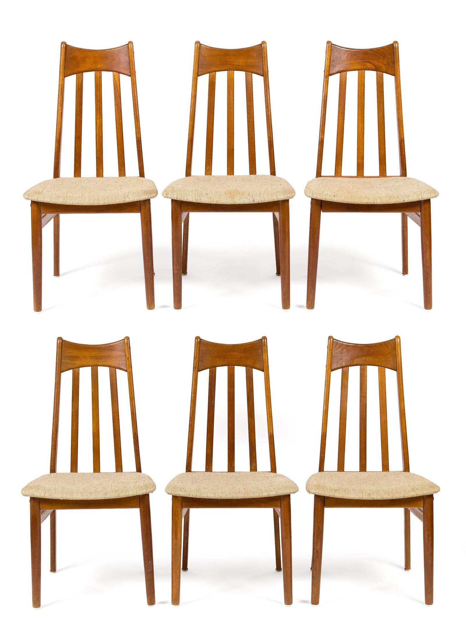 SIX VINTAGE DANISH TEAK DINING CHAIRS (1 of 15)