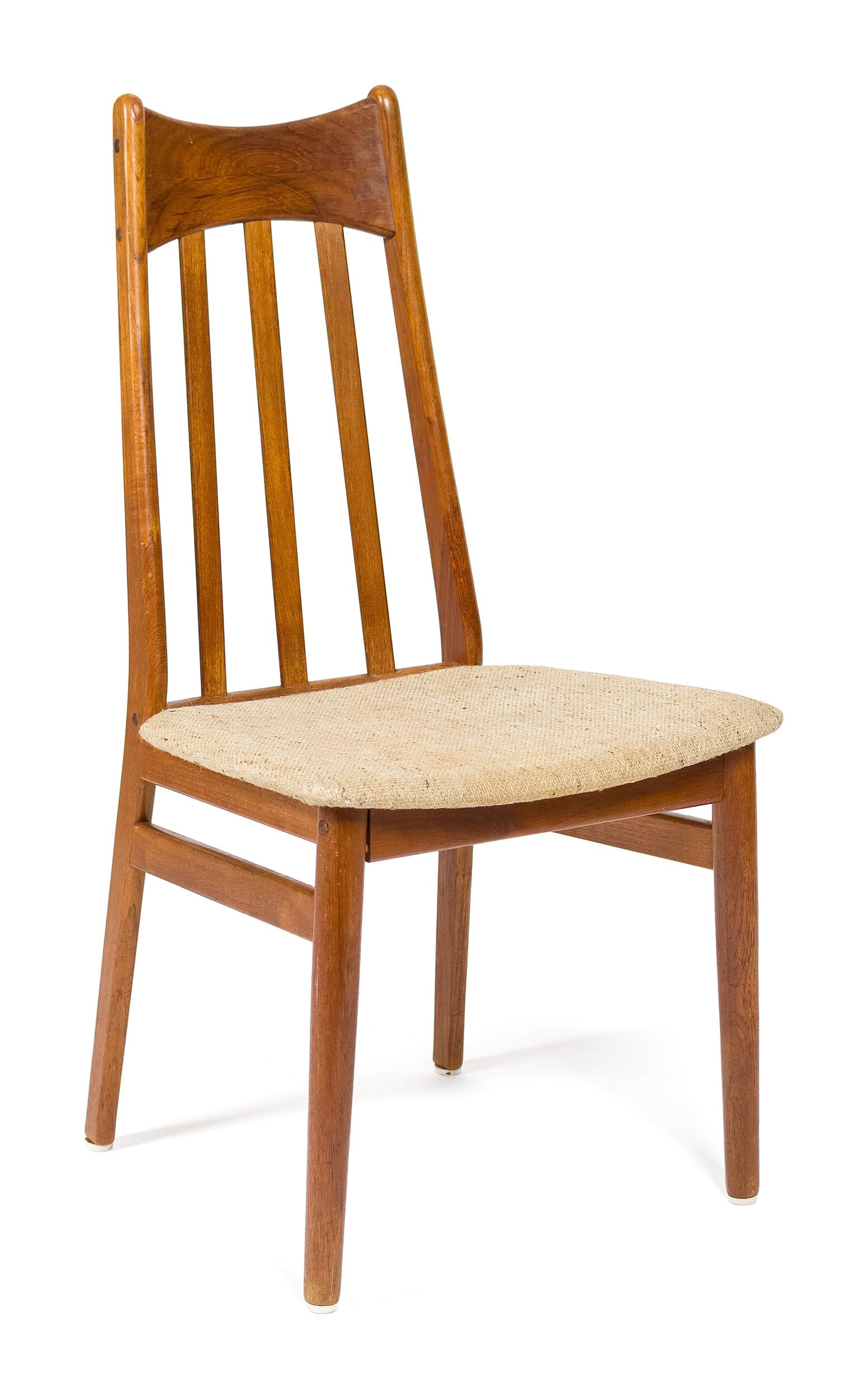 SIX VINTAGE DANISH TEAK DINING CHAIRS - 2