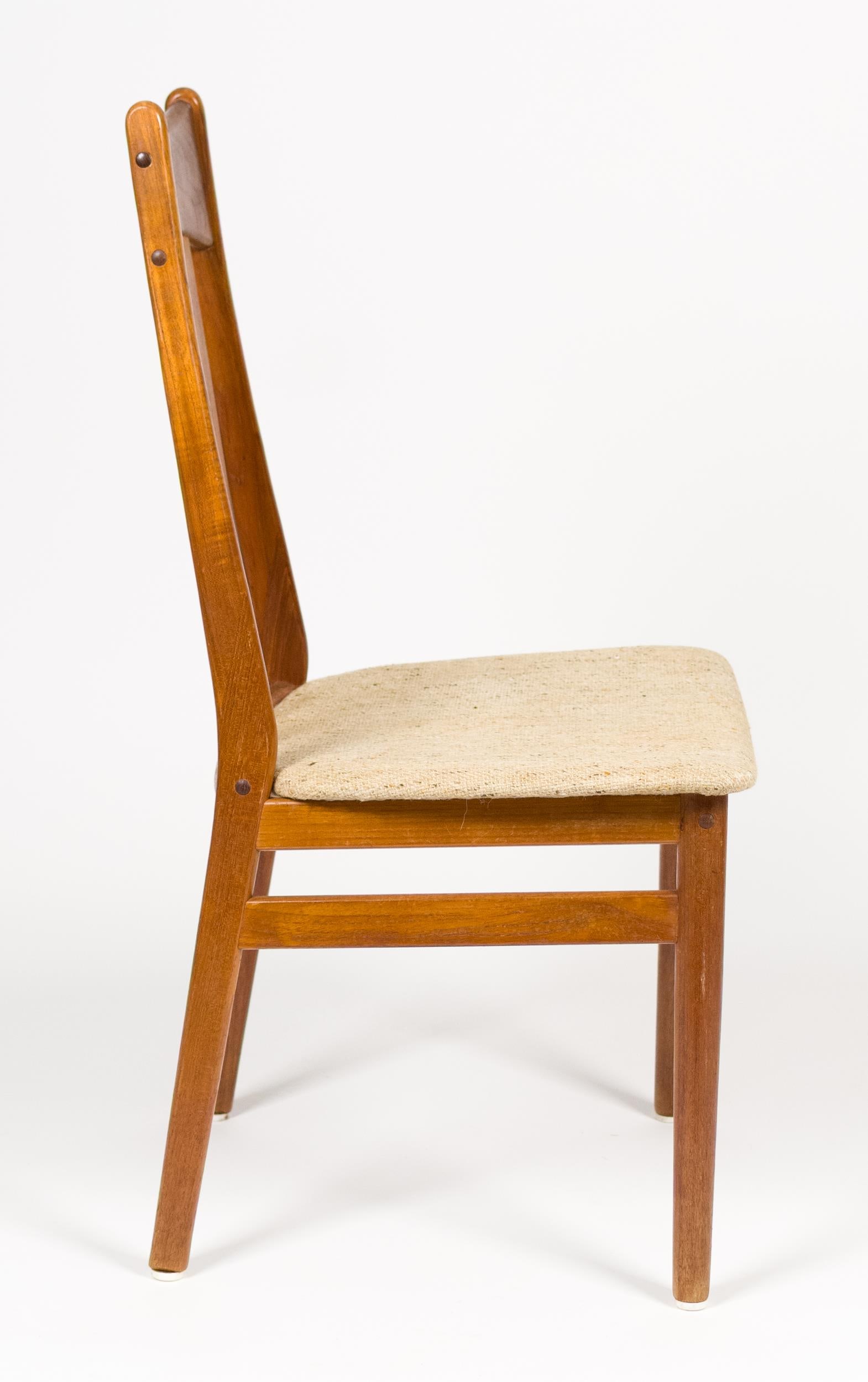 SIX VINTAGE DANISH TEAK DINING CHAIRS - 7