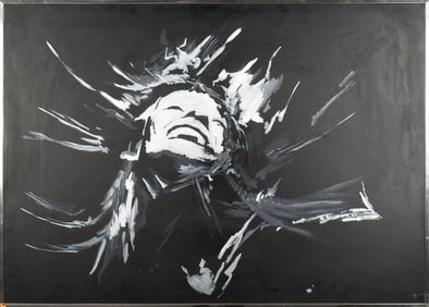 LOUIS E. VUILLEUMIER OIL ON PANEL, PORTRAIT.