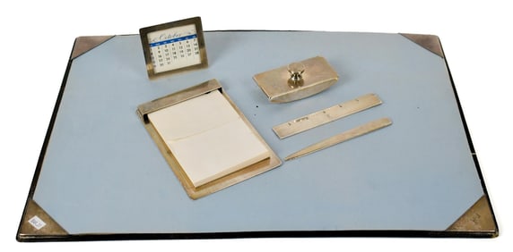 VINTAGE TIFFANY & CO STERLING DESK SET, 6PCS.